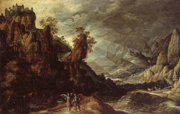 KEUNINCK, Kerstiaen Landscape wiht Tobias and the Angle Norge oil painting art